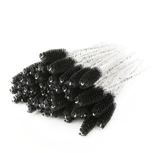 i-Laesh Crystal Mascara Sticks, Disposable Eyelash Brushes for Eyelash Extensions, Pack of 100 (Black)