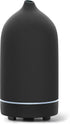 Essential Oil Diffuser, Handcrafted Ceramic Ultrasonic Cool Mist Air Diffuser, 9 Colors Night Light with Timer (Black)