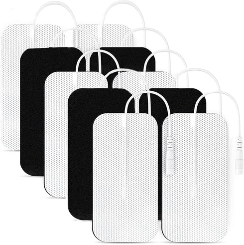 10PCS Reusable Electrodes TENS Unit Replacement Pads 2x4 for Muscle Stimulator, Compatible with AUVON, TENS 7000,