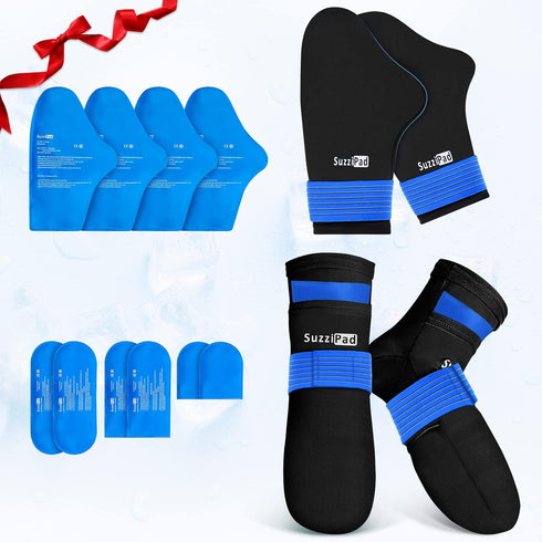 SuzziPad Foot Ice Pack Cooling Socks & Cold Gloves for Chemotherapy Neuropathy Relief