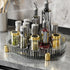 Makeup Perfume Organizer, 360° Rotating Skincare Tray, Spinning Cosmetics Organizer for Bathroom Countertop, Clear