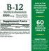 Nature's Bounty Vitamin B-12 Quick Dissolve Tablets, 1000mcg, Aids in The Conversion of Food into Cellular Energy, Cherry Flavor, 60ct