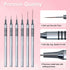 Nail Art Liner Brushes - 6Pcs Painting Brush Set for Long Lines, Thin Details, Fine Drawing Sizes 5/7/9/11/20/25mm