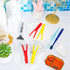 Chengu 4 Pieces Dental Floss Holder - Reusable Flosser Handle for Oral Clearing (Red, Yellow)