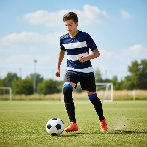 Jxiwfvl 3 Pairs Soccer Shin Guards Sleeves Youth, Leg Sleeve Socks, Elastic Grip Pre Cut Soccer Socks, Shin Guard