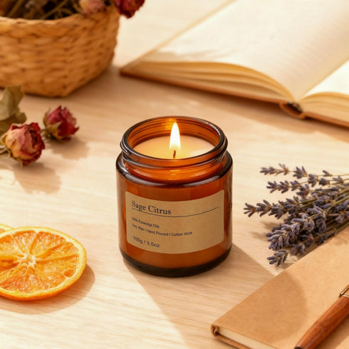 MOULENGGU 6-Pack 3.5 Oz Set Scented Candles for Home, Soy Wax Candles Gift with Lavender Chamomile & Eucalyptus Mint