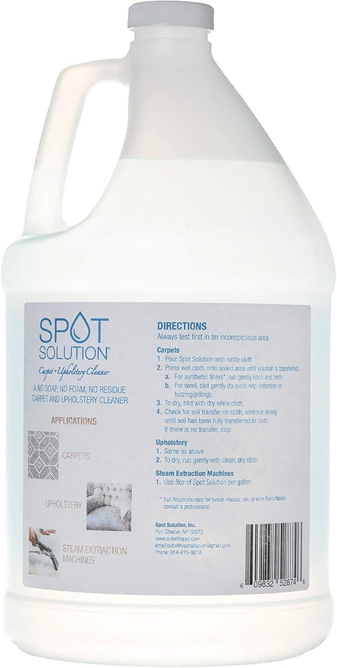 1 Gallon Carpet & Upholstery Spot Cleaner - Odor Free, Removes Pet and People Stains, No Residue