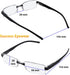 Success Eyewear Reading Glasses Set of 2, Rimless Ultra Lightweight Comfort Glasses for Men and Women, 1.25