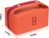 Fashion Makeup Bag for Women, Orange Red Canvas Hanging Cosmetic Organizer (Full Updated)