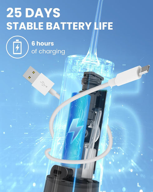 Water Flosser Teeth Pick: 9 Jet Tips Cordless Oral Irrigator with 300ML, 5 Modes Portable Power Dental Flossers, IPX7