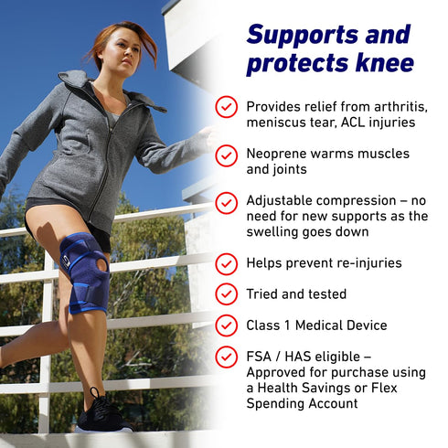 Neo-G Knee Support, Open Patella Knee Support for Knee Pain Arthritis, Joint Pain Relief, Meniscus tear, runners knee
