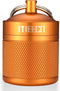 Keychain Pill Organizer, Waterproof Aluminum Container for Outdoor Travel Camping, Size: 1.6 x 1.6 x 2 in (Orange)