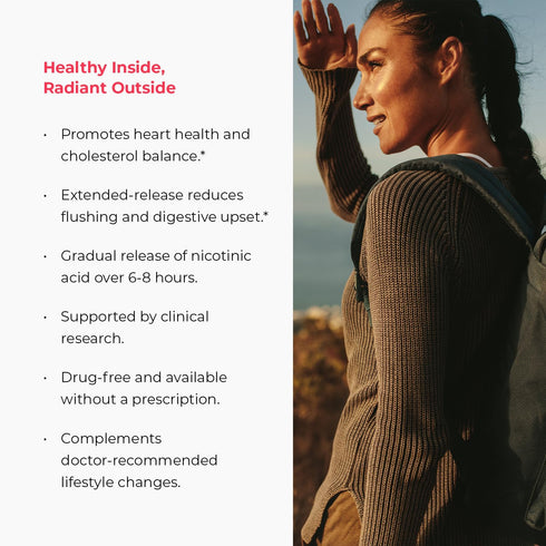 ENDUR-ACIN Niacin, Heart Health & Healthy Cholesterol Balance Supplement, 250mg, 200 Tablets