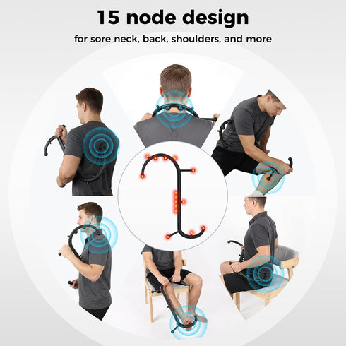 NUREDA Detachable Trigger Point Massage Cane, One-Click Disassembly Massage Hook for Back, Neck & Shoulder Pain Relief