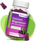 High Absorption Calcium Magnesium Zinc Gummies, 60 Vegan Sugar Free Gummies for Bone Strength