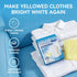 YUOC 15 Count, Laundry Whitener Sheets Whitening Sheets, Eco-Friendly Laundry Bleach, Effectively Remove Yellowing From