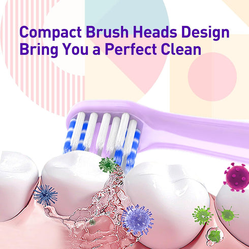 Replacement Toothbrush Heads, 10 Count Compatible with Colgate Hum Connected Smart Battery Electric Toothbrush, Purple