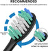 Replacement Toothbrush Heads Pack of 5 Compatible with AquaSonic Black Series, Vibe Series, Black Series Pro