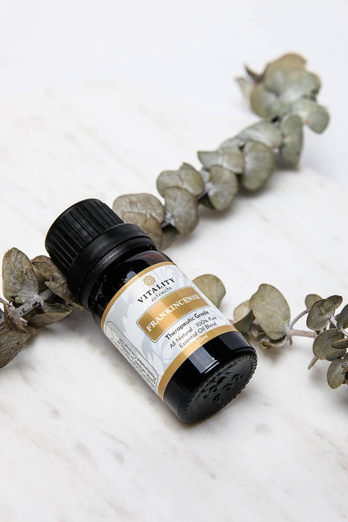Vitality Extracts Frankincense Essential Oil - 10ml - Natural Calm & Stress Relief for Skin Care & Yoga