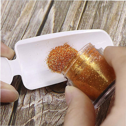 White Nail Dip Powder Tray - DIY Nail Dipping Recycling System for Manicure Tools and Accessories