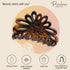 Parcelona French Plume 3" Celluloid Hair Claw, No Slip Grip, Durable Styling Women Hair Accessories, Tortoise Shell