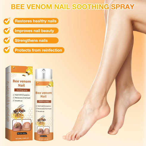 Plresen 0.68 Oz (2PCS) Bee Venom Nail Soothing Spray, Toe Nail Treatments for Damaged Nails, Nail care, Safely