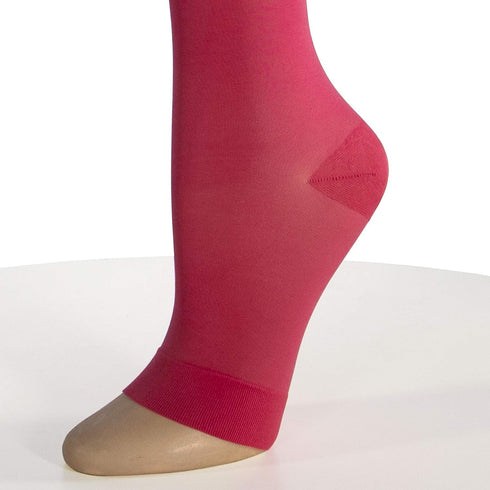 Truform Sheer Compression Stockings, Women's Knee High Length, Open Toe, 15-20 mmHg, 20 Denier, Pink, 3X-Large