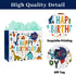 LEAYUGF 13.8" Large Dinosaur Gift Bag with Tissue Paper and Card For Kids Boys Birthday Dinosaur Themed Party Supplies