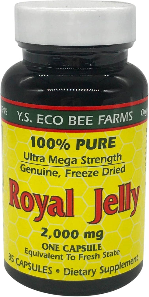 YS Eco Bee Farms YS BEE Farms Pure Royal Jelly Capsules, 35 CT