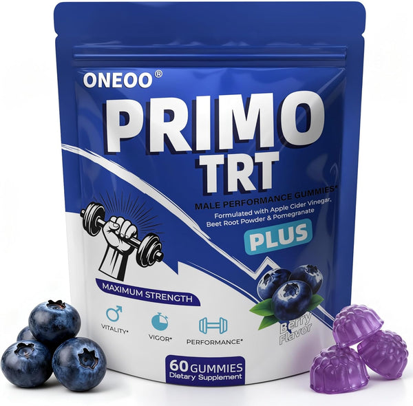 Oneoo Primo TRT Gummies, Official Primo TRT Gummies for Men, Maximum Strength Energy