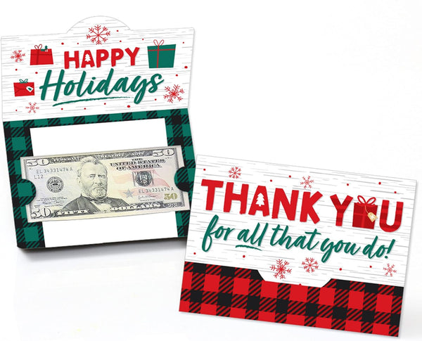 Big Dot of Happiness Holiday Thank You - Christmas Appreciation Money And