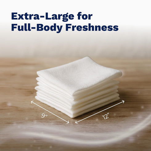 Wipes for Adult - Extra Large WashCloth, Unscented, Rinse-Free - Soft, Gentle for Sensitive Skin, Senior, Post-Surgery