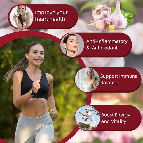 Skiseoy 9000mg 2 Immune 300 Aged Garlic Extract Odorless Years Organic Aged Garlic Supplements with Elderberry, Vitamin