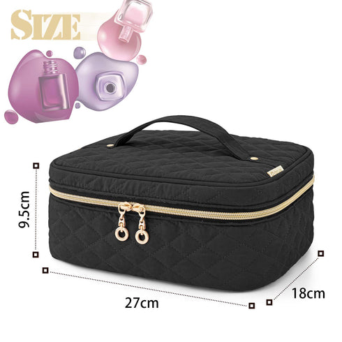 Yarwo Nail Polish Carrying Bag - Holds 24 Bottles, Travel Storage Organizer for Nail Polish, Black