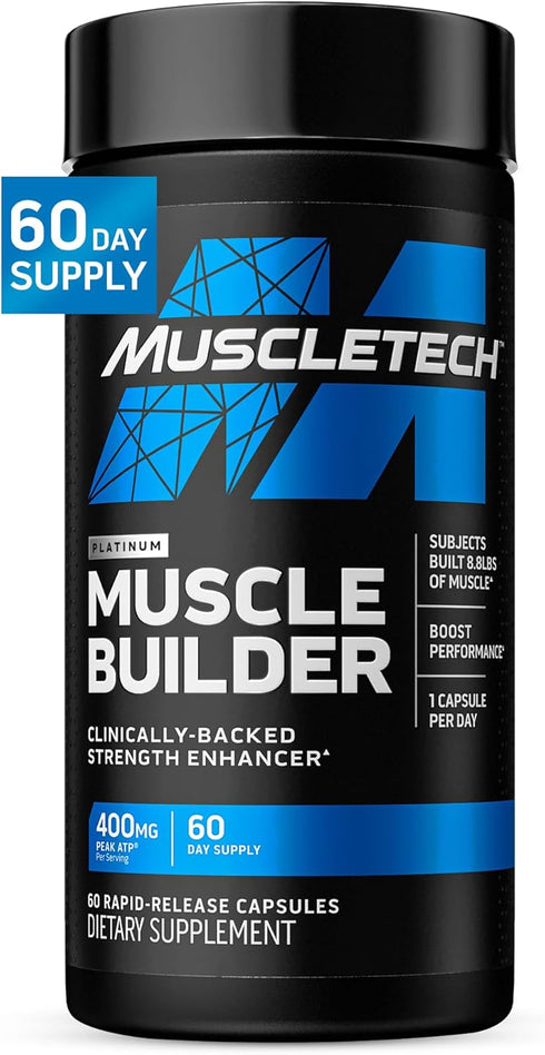 Muscletech Nitric Oxide Supplements for Men & Women, Muscle Builder (60 Capsules) for Enhanced Strength & Performance