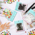 100 Pieces Resealable Mylar Ziplock Bags, Holographic Gradient with Clear Window, 4.1x5.9 Inch Party Sample Bags