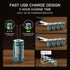 Pallus 4 1 4 Pack LR14 1.5V 3600mWh 1600x Rechargeable Lithium C Batteries with in USB-C Charging Cable, Rechargeable C
