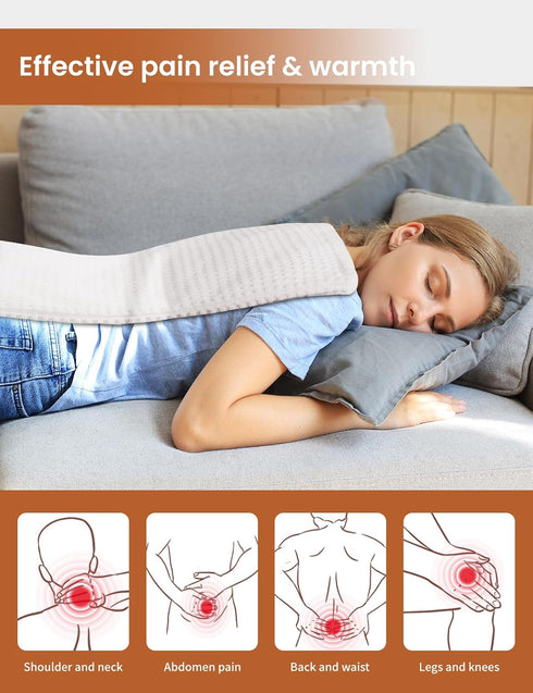 Heating Pad with Removable Cover for Back, Neck, Abdomen, Knees, and Legs to Relieve Muscle Soreness, Machine Washable