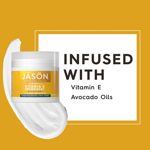 JASON Vitamin E 25,000 IU Intensive Moisturizing Crème, 4 Fluid Ounces