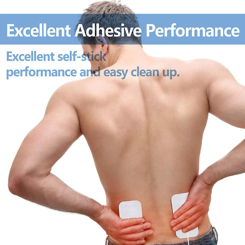 TENS Unit Pads, 2"X4", 24Pcs, Reusable Latex-Free Replacement Pads for Muscle Stimulator Electrotherapy