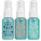 Tropical Waters 3 Piece Travel Set - 1 oz. Bottles, Rose Water Make Up Setting Spray, Peppermint Cooling Spray Mist,