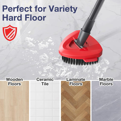 2 Pack Spin Mop Scrub Brush Head Replacement for RinseClean 2-Tank System, Hard Bristle Scrubber for Floor