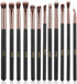 MSQ Eye Makeup Brushes Set, 12pcs Rose Gold Eyeshadow Brushes with Soft Synthetic Hairs & Real Wood Handle for