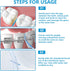 Soft Silicone Interdental Brush, Braces Brush, Corrective Brush, Disposable, Suitable for Cleaning Teeth Health (Blue,
