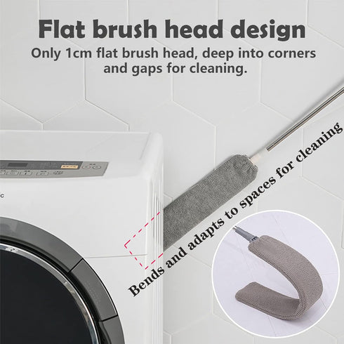 Retractable Gap Dust Cleaner, Microfiber Duster with Extendable Pole 32-100 Inches for Under Furniture