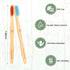 Tetragonal tree 20 Count Set Bamboo Toothbrushes - BPA Free Soft Bristles Natural Toothbrush - Biodegradable