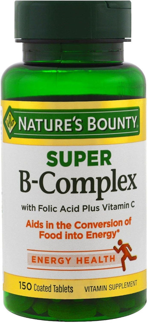 Nature's Bounty B-Complex with Folic Acid Plus Vitamin C, 150 Tablets (Pack of 1)