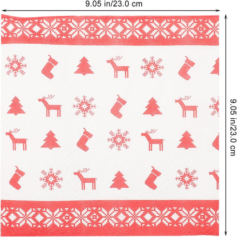 BESTonZON Christmas Kitchen Paper Hand Towels, 2 Rolls, Kitchen Paper Rolls for Oil Cleaning, Christmas Paper Towels