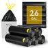 Small Trash Bags, 2.6 Gallon Drawstring Garbage Bags, 75 Count Portable PE Trash Bags for Office Bedroom Bathroom, Black