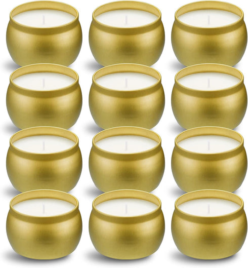 Tuyai Scented Candles Gift Set, 12 Pack Natural Soy Wax Single tin 4
